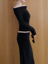 softly ruched long sleeve shirt