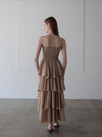 frill tiered maxi dress