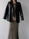 vegan leather single jacket