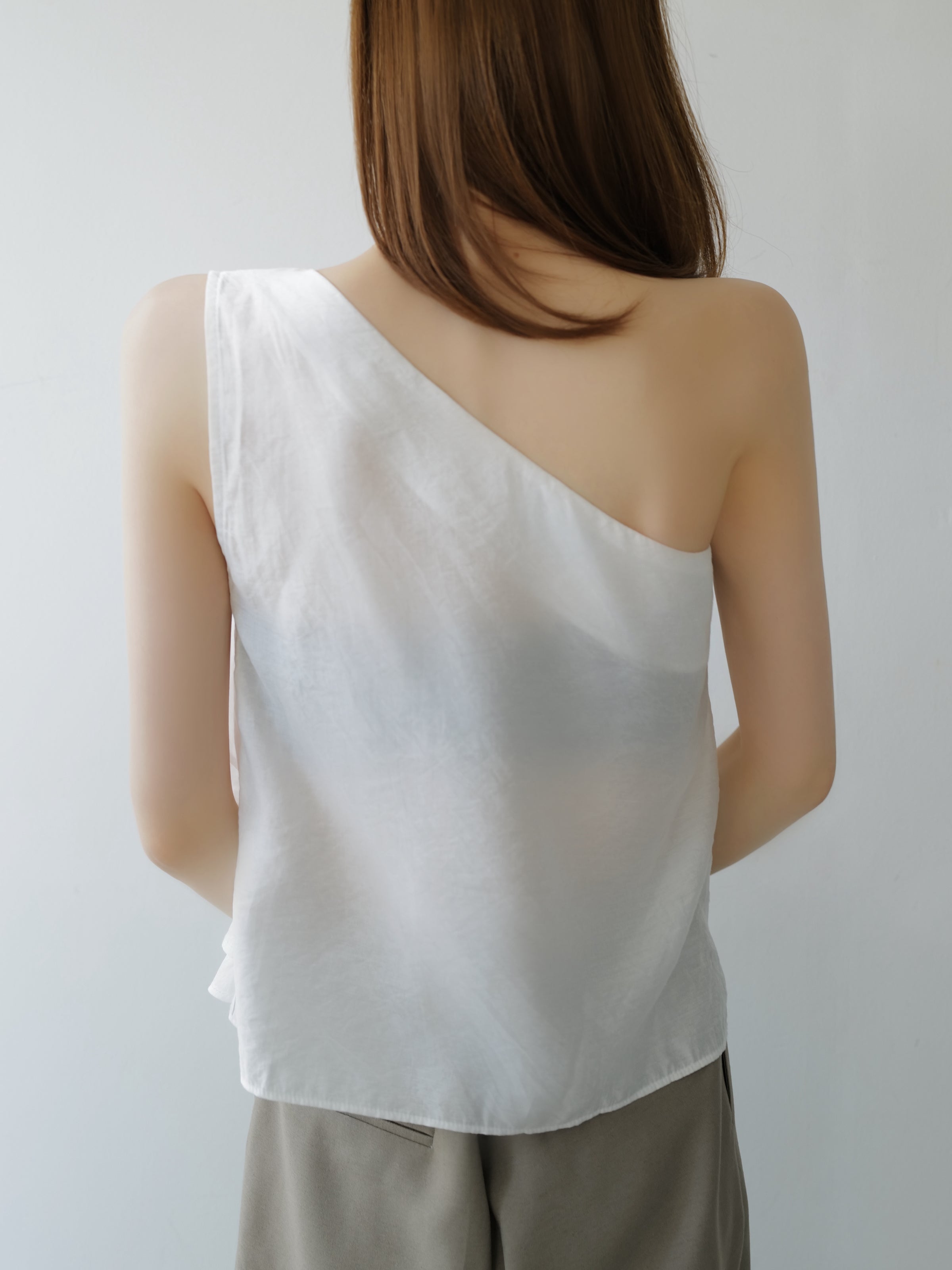 asymmetric ruffle top