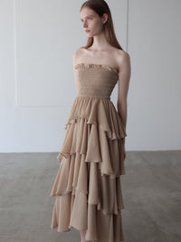 frill tiered maxi dress