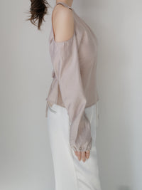 halter neck chiffon blouse