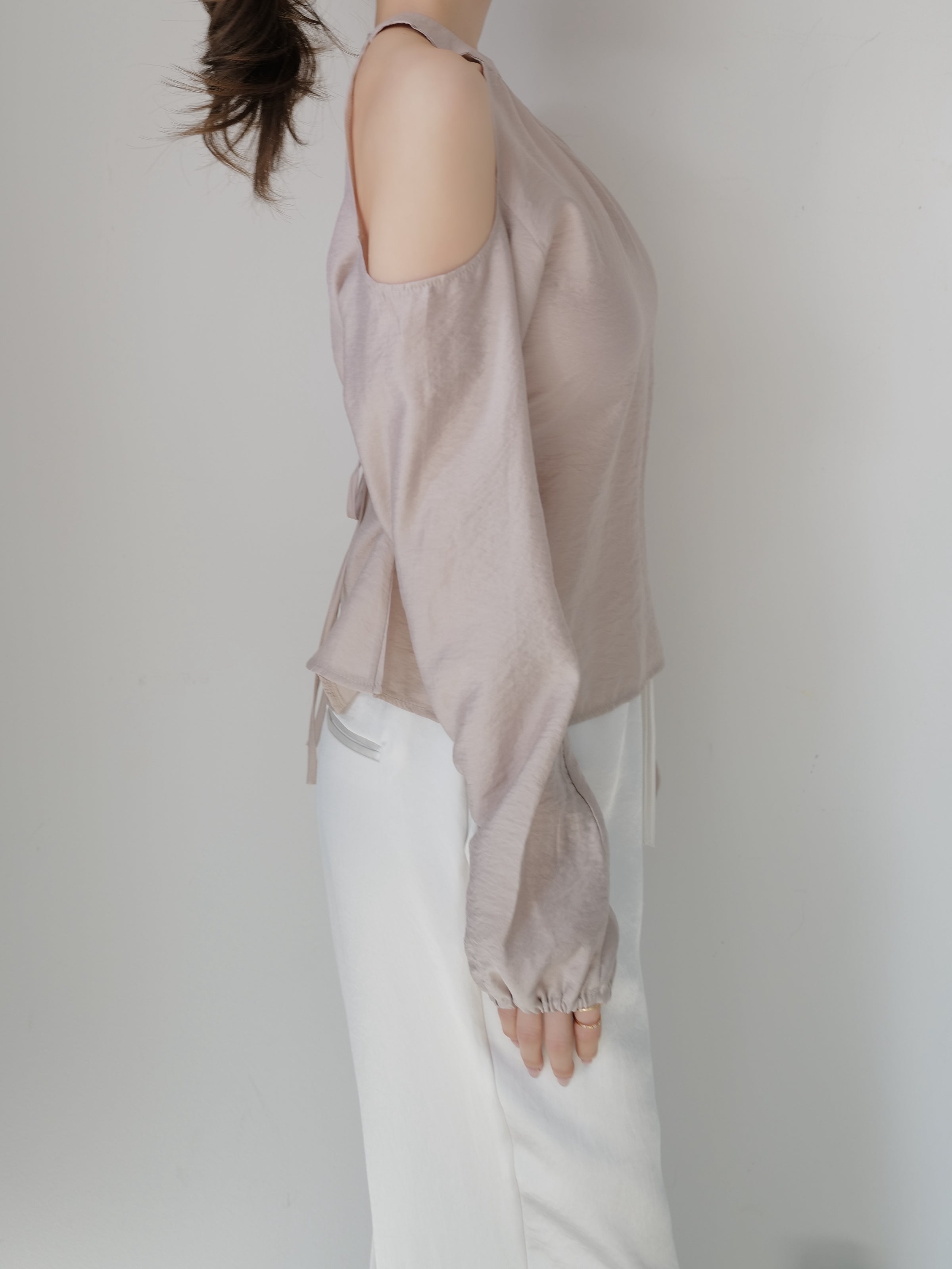 halter neck chiffon blouse