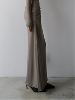 ruched waist long skirt