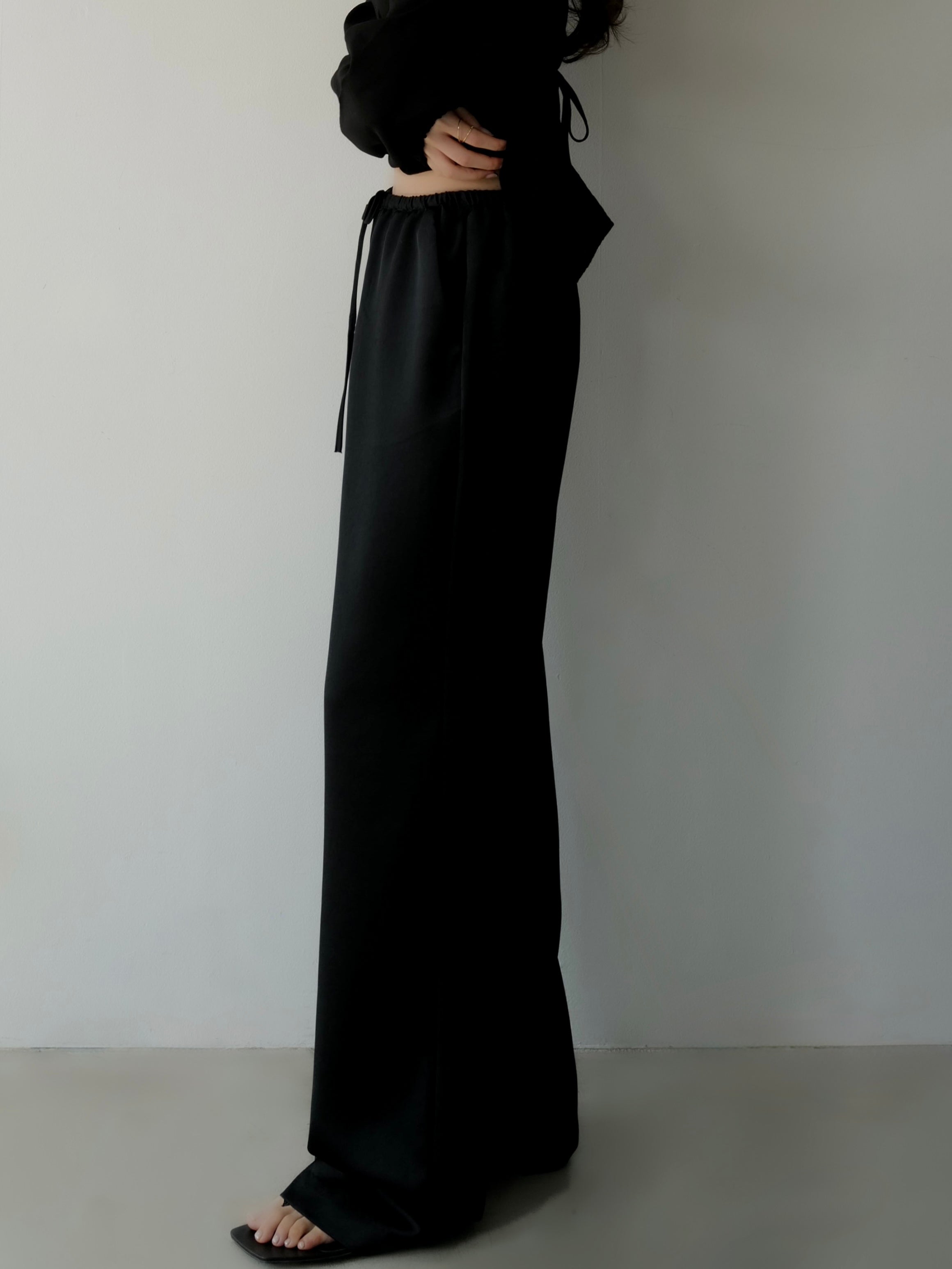 fluid satin pants