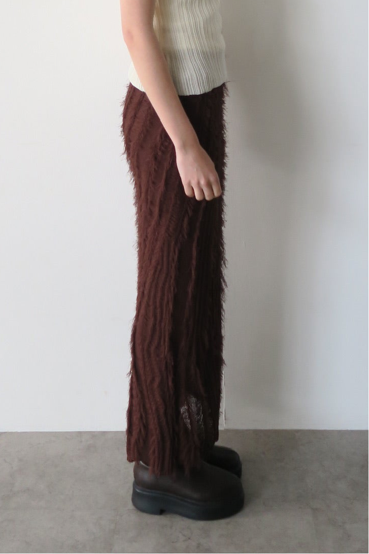 sample sale / fringe knit tight skirt