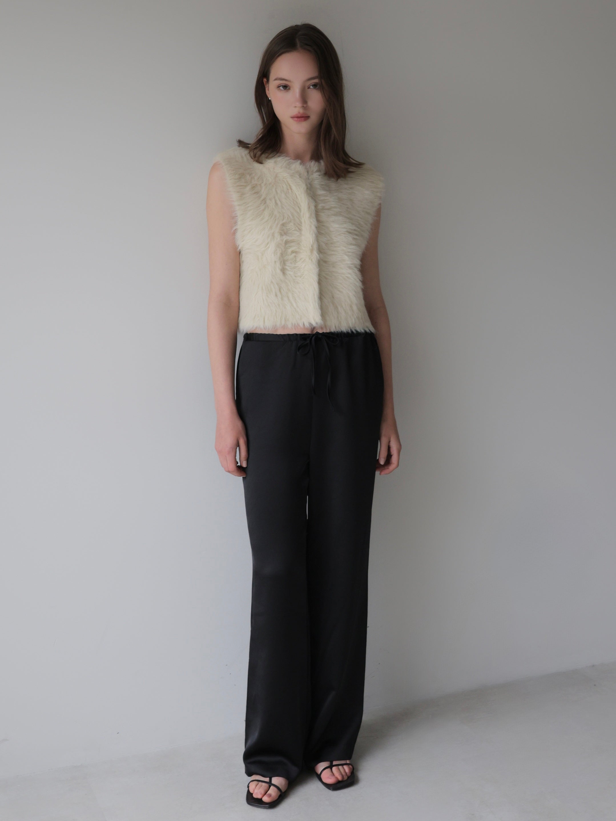sample sale / mink-like fur short vest