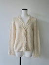 fringe v knit cardigan