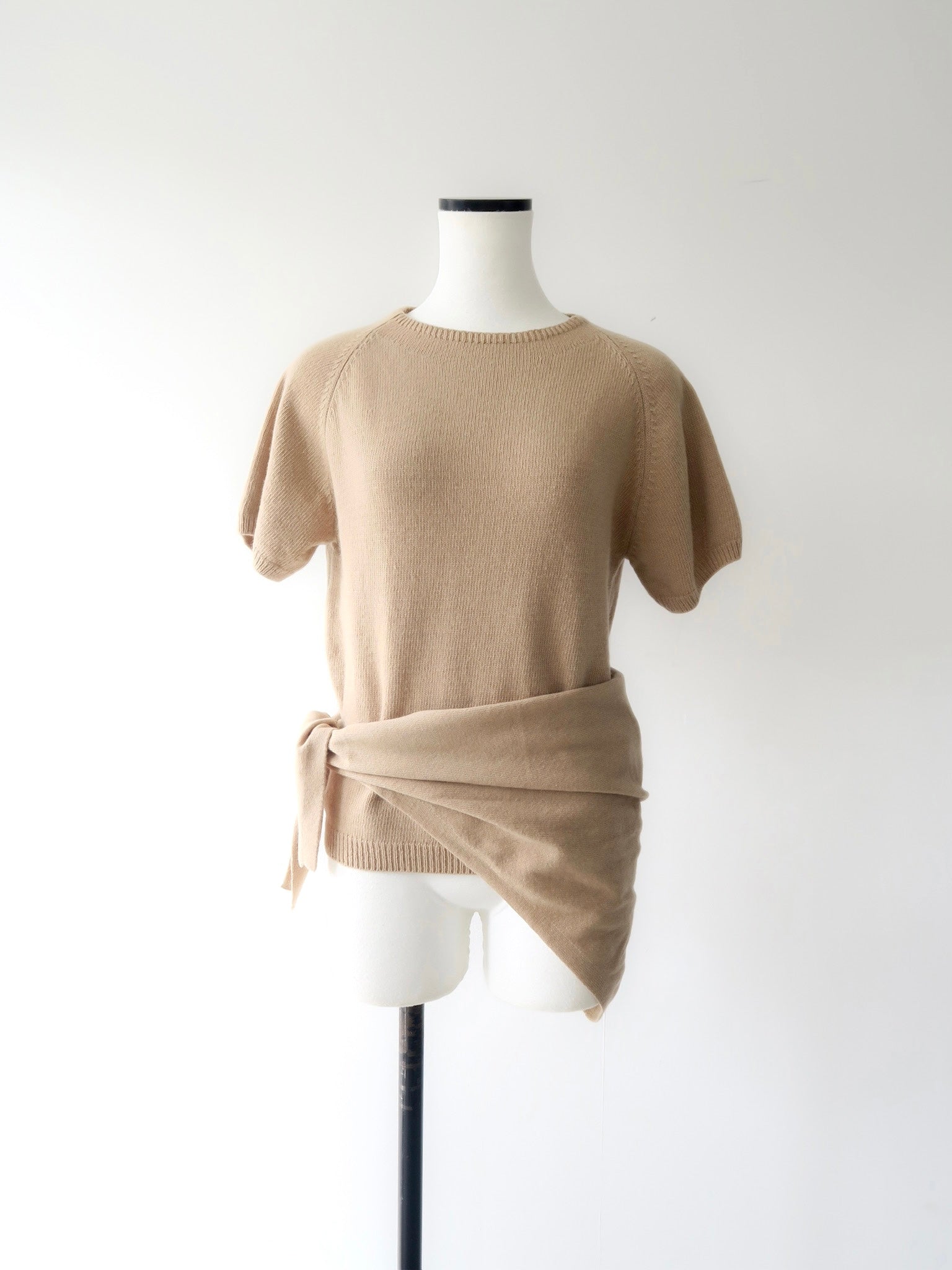 wool soft short sleeve knit