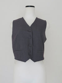 summer sale / raw hem single vest