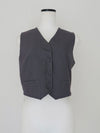 raw hem single vest
