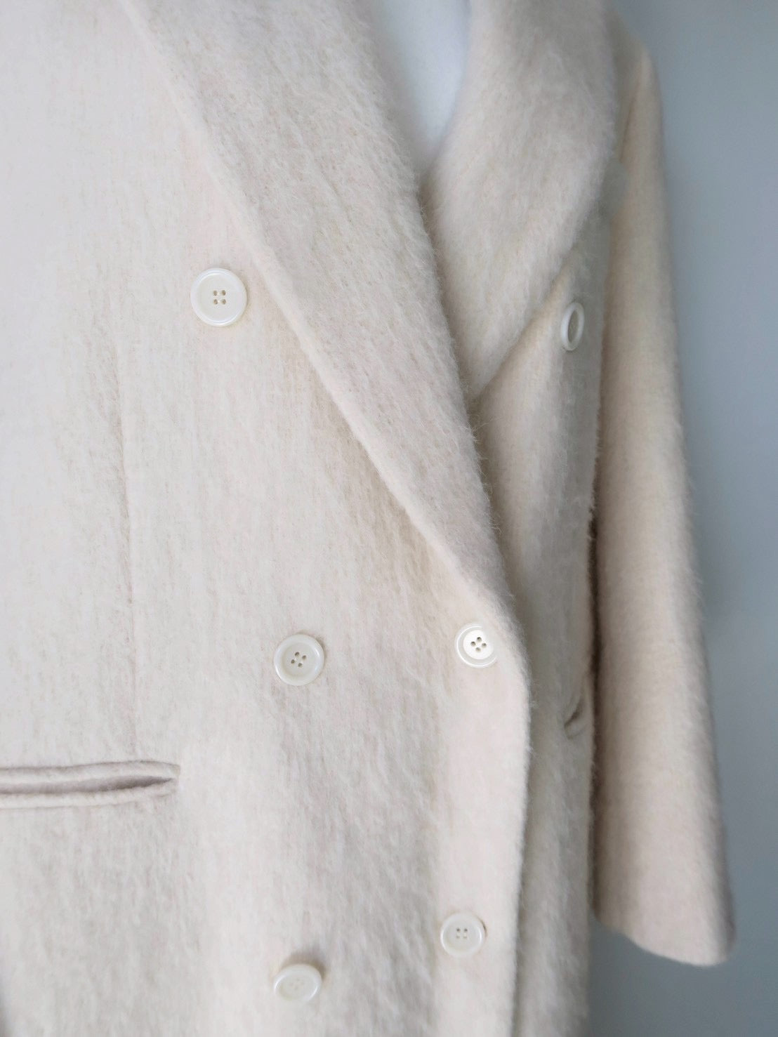 alpaca hairy long coat