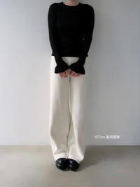 sample sale / brushed seed stitch knit pants