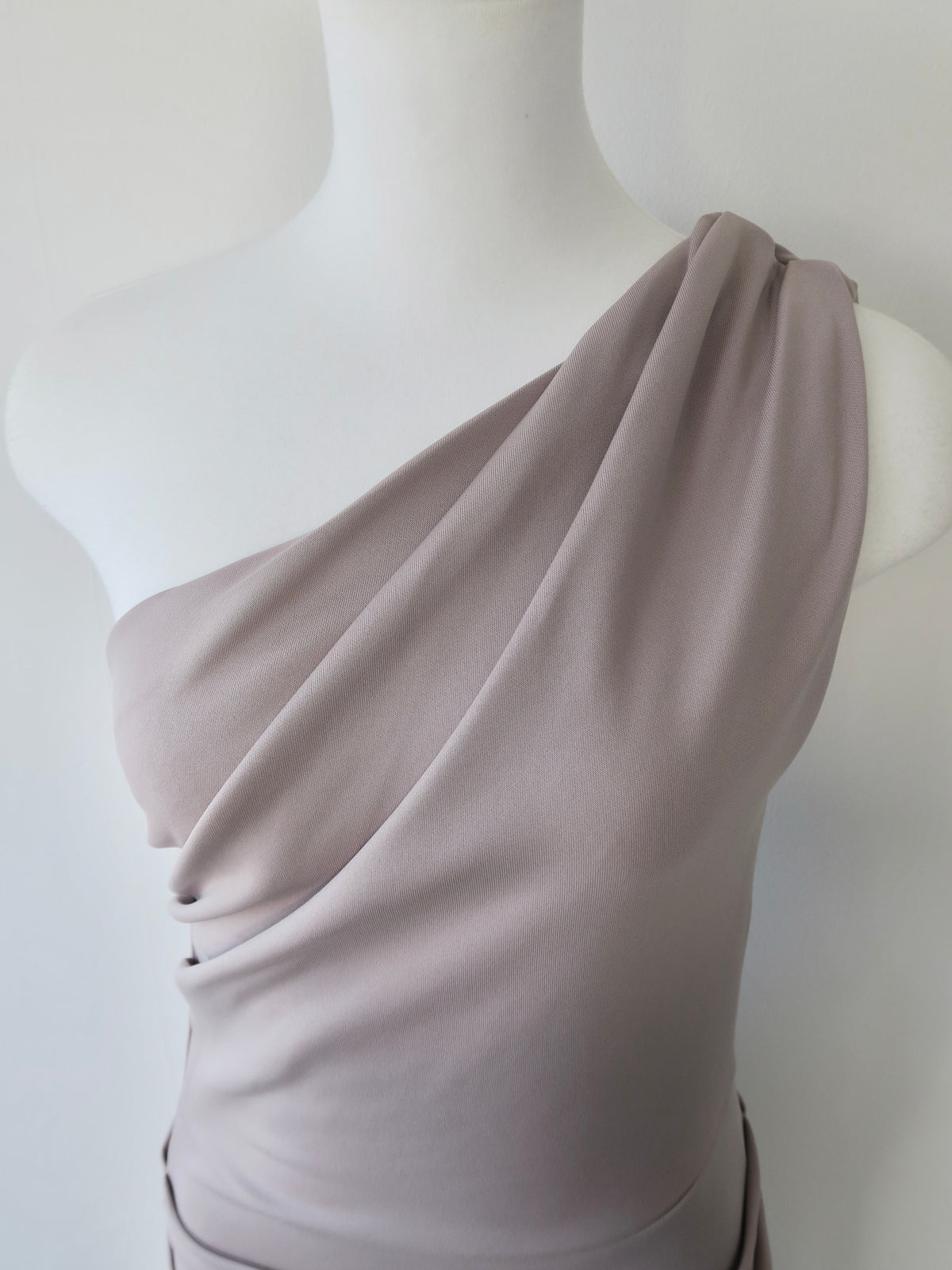 one shoulder ruched dress