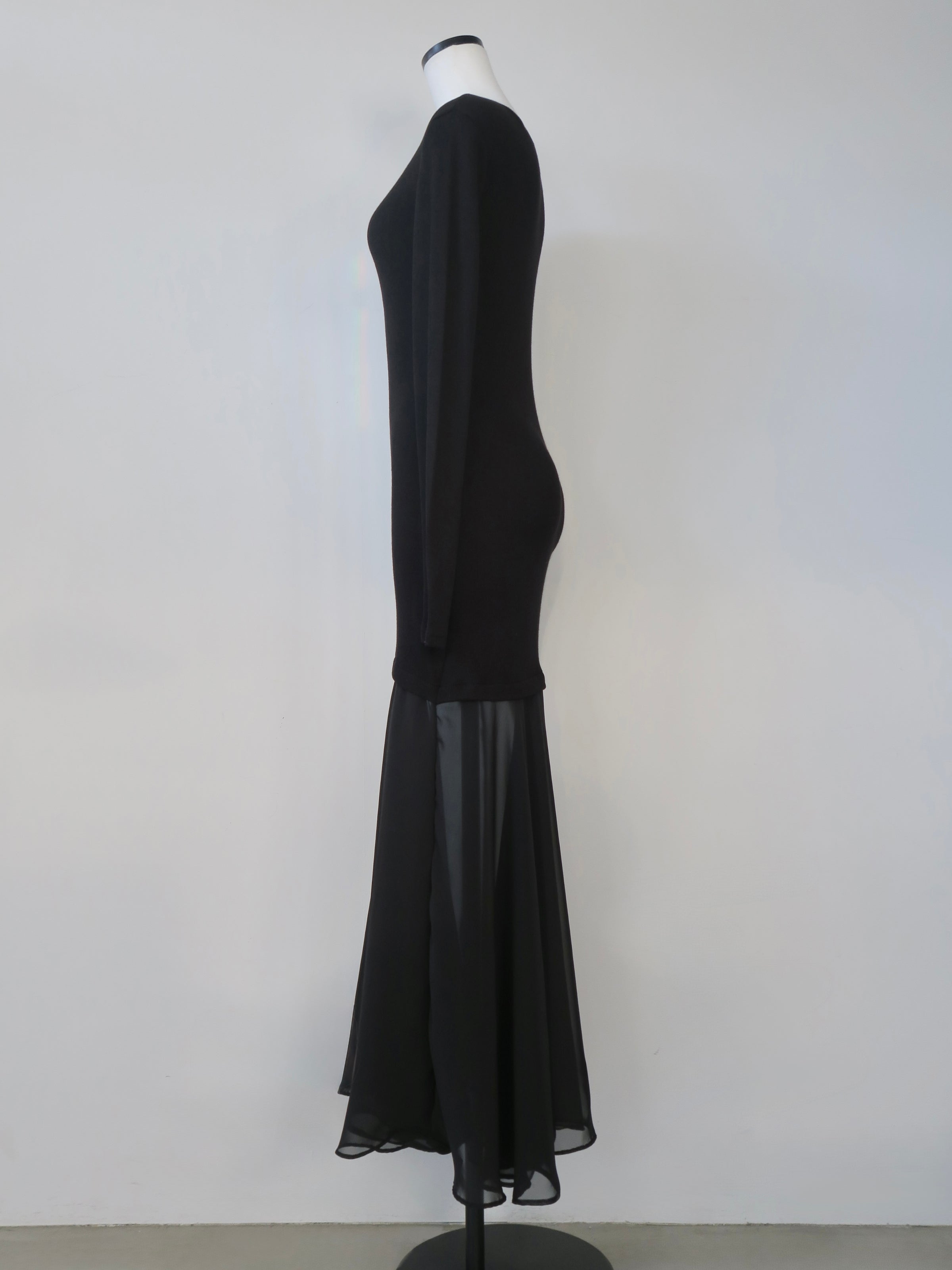 sheer layered maxi dress