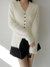 angora slim knit cardigan