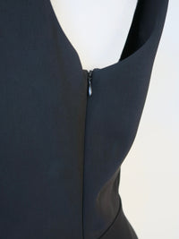 shawl collar sleeveless dress