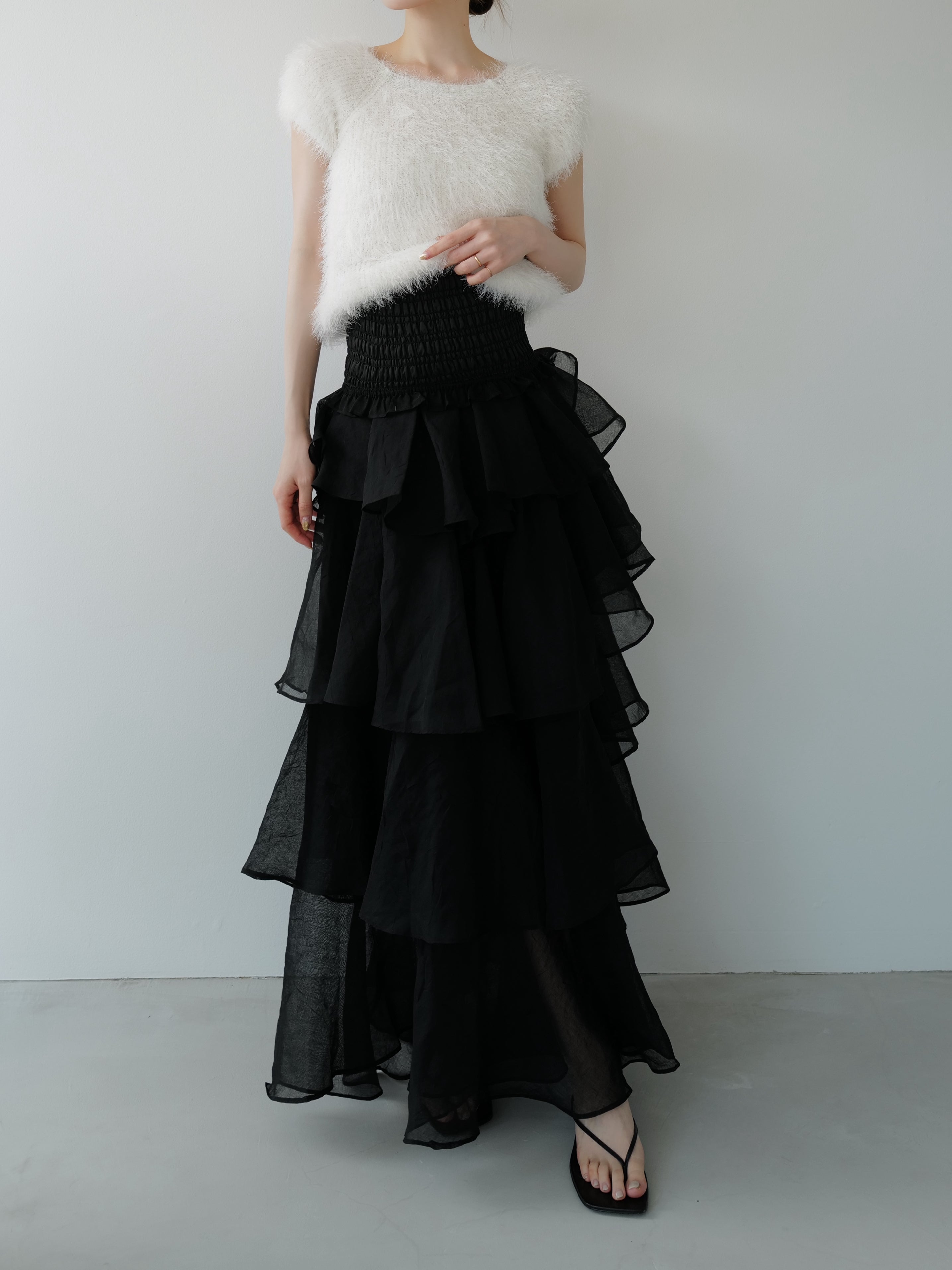 frilly tiered dress – célon