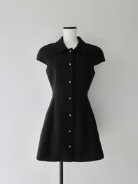 button up chic mini dress