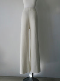 brushed seed stitch knit pants