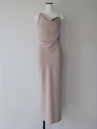 asymmetry drape cami dress