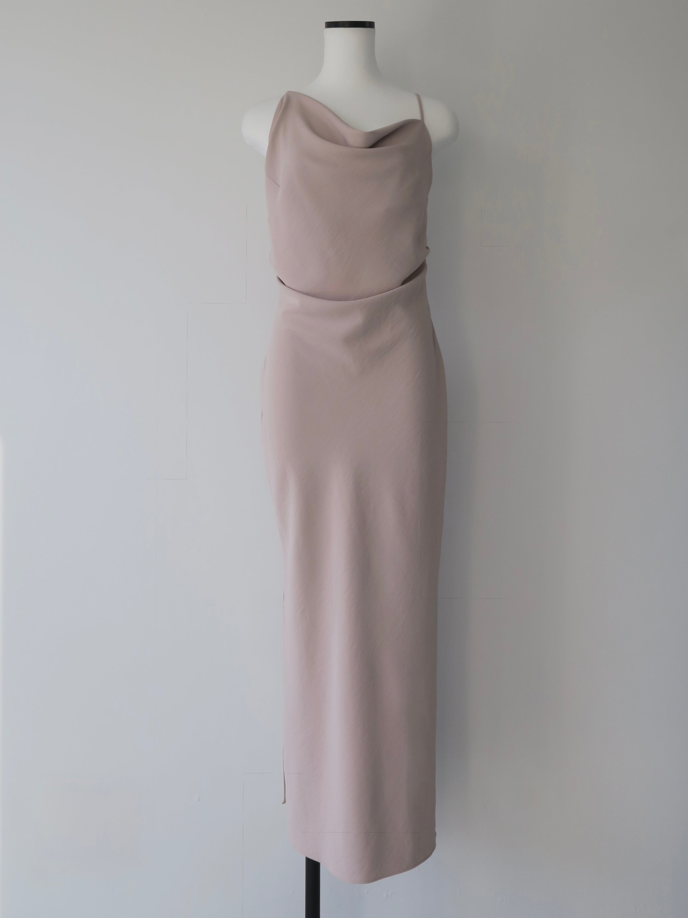 asymmetry drape cami dress