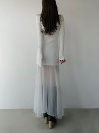 sheer layered maxi dress