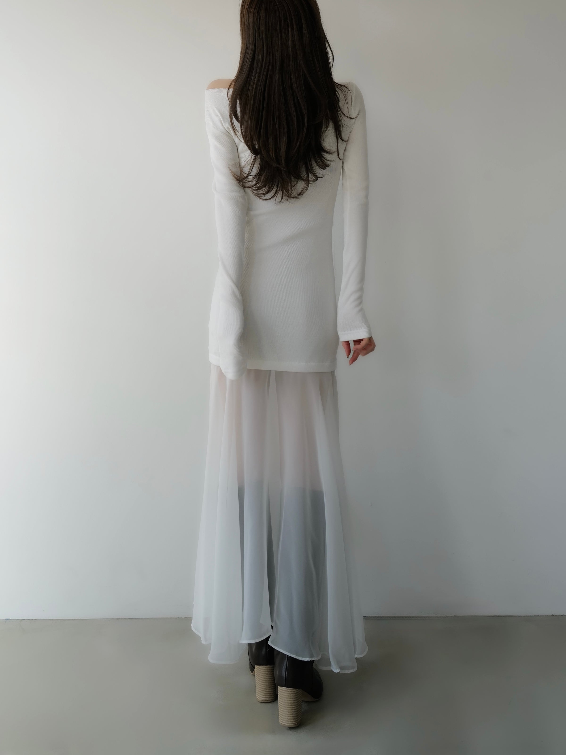 sheer layered maxi dress
