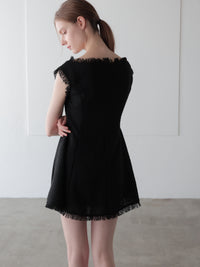 boat neck tweed mini dress (POP UP)