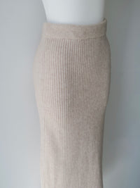 textured peplum knit set