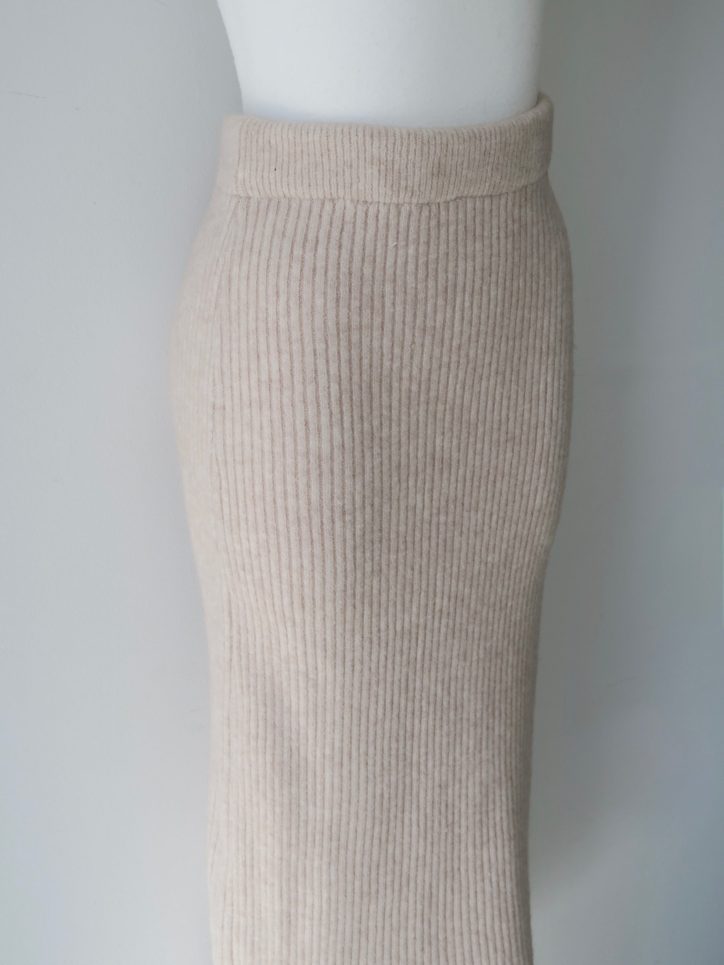 textured peplum knit set