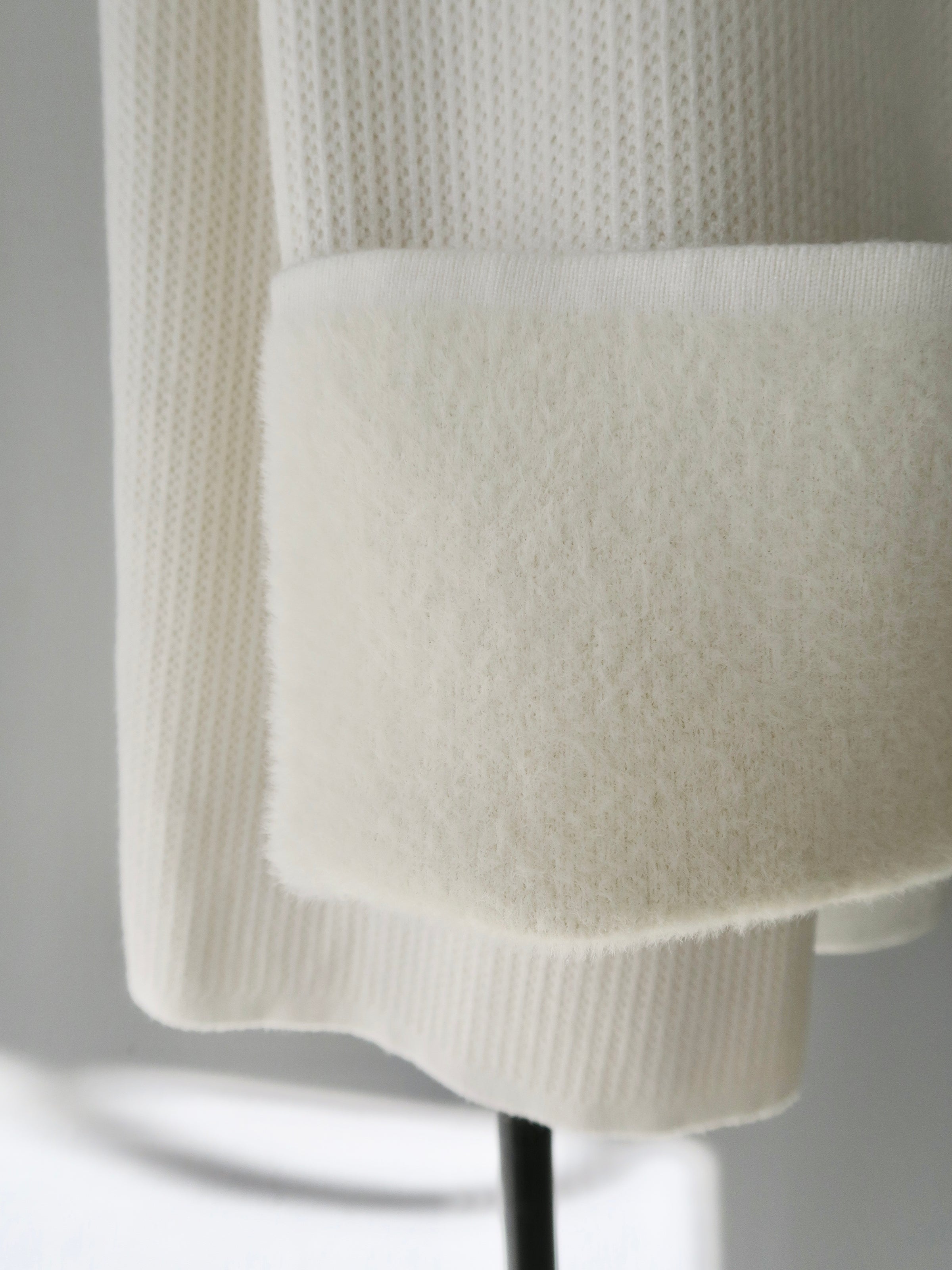 brushed seed stitch knit pants