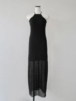 openwork halter dress