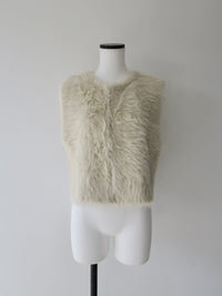 mink-like fur short vest