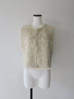 mink-like fur short vest
