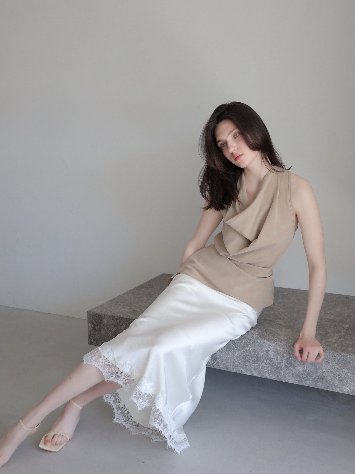 drape cowl blouse