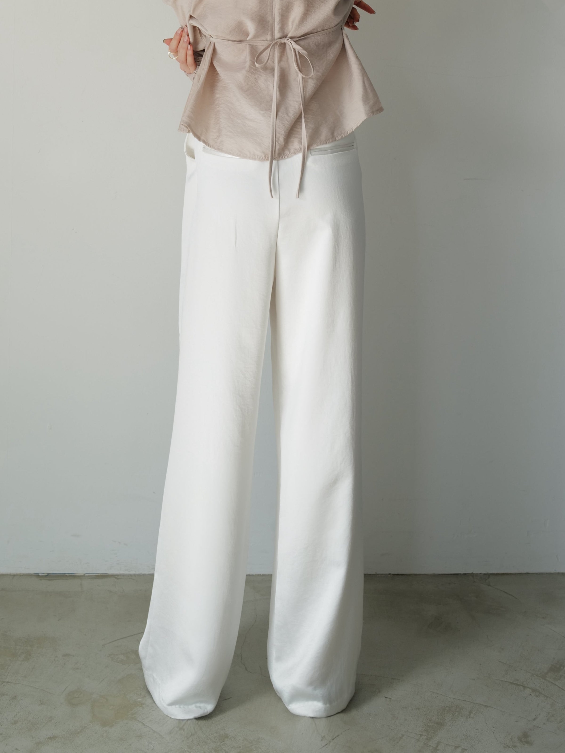 fluid satin pants