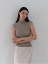 shiny cap sleeve knit top
