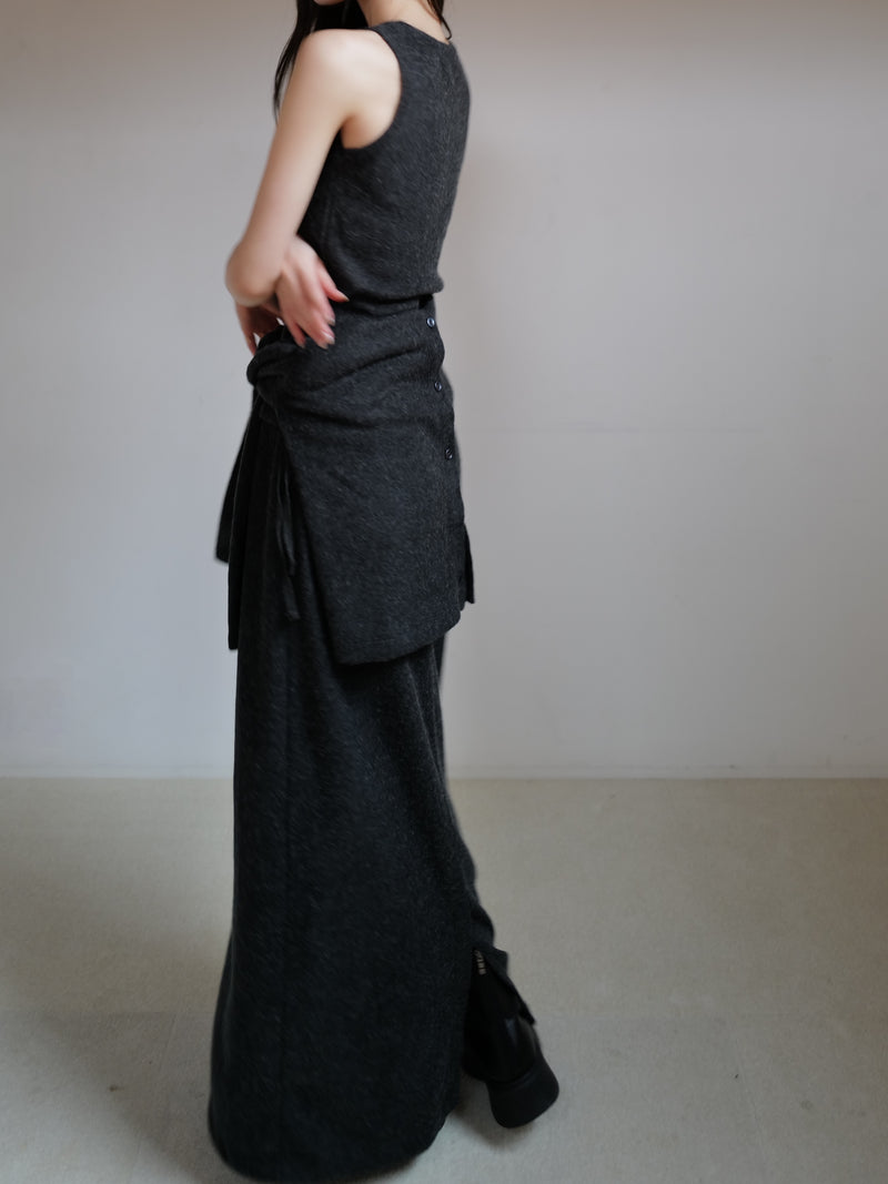 angora soft long skirt