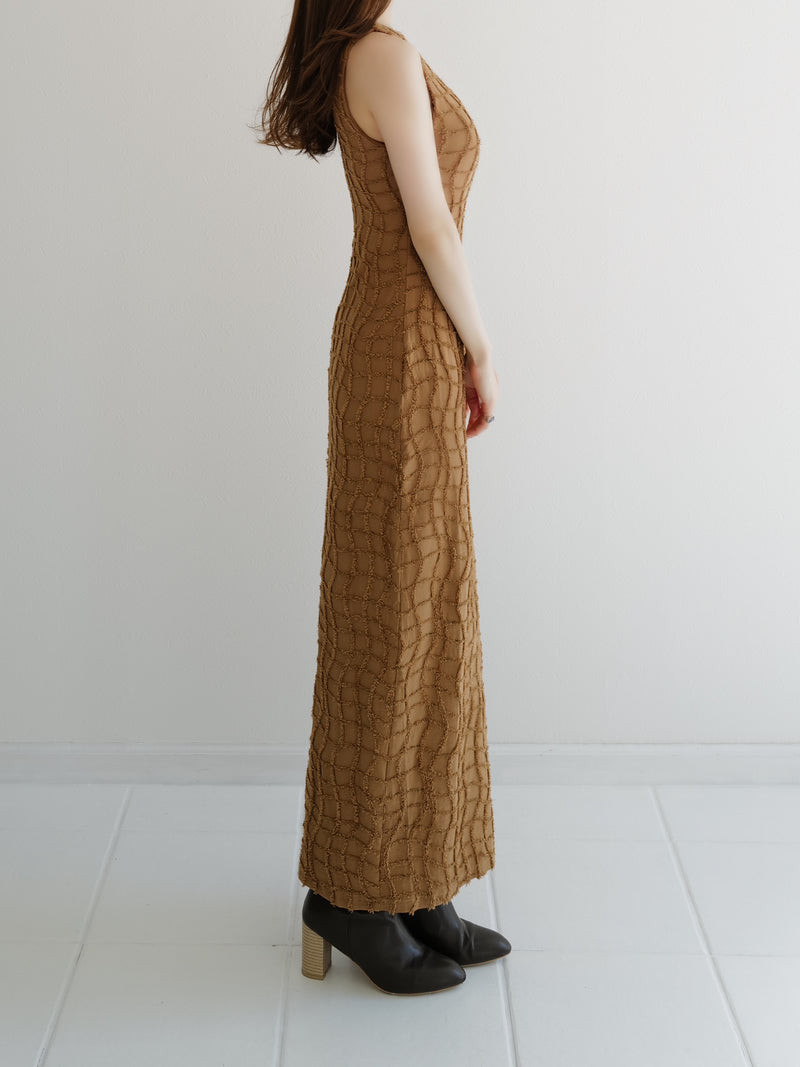 wavy tile pattern dress