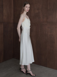 minimalist pleated long dress