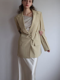 wool belted tailored jacket