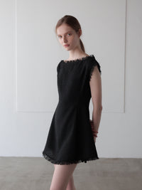 boat neck tweed mini dress (POP UP)