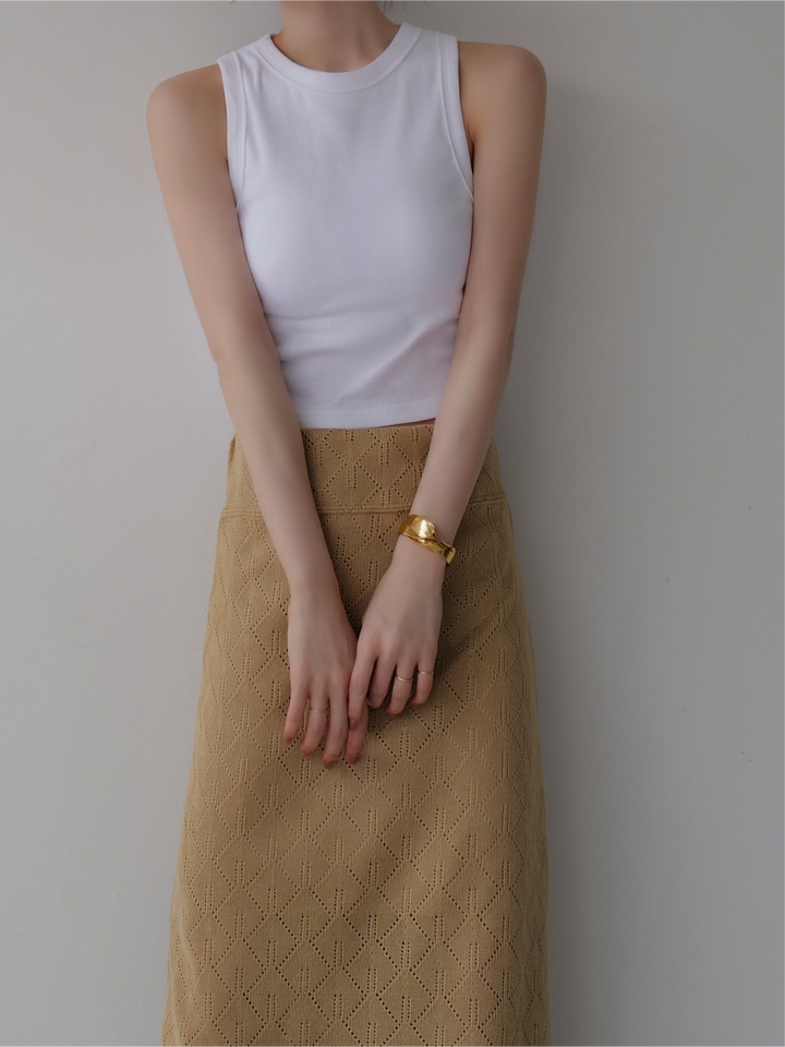 トップス maison celon raw hem single vest トップス maison celon raw hem single vest raw hem single