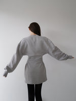 sweat hourglass v neck dress