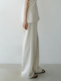 minimal wide trousers