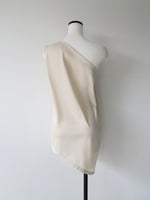 one shoulder satin set up