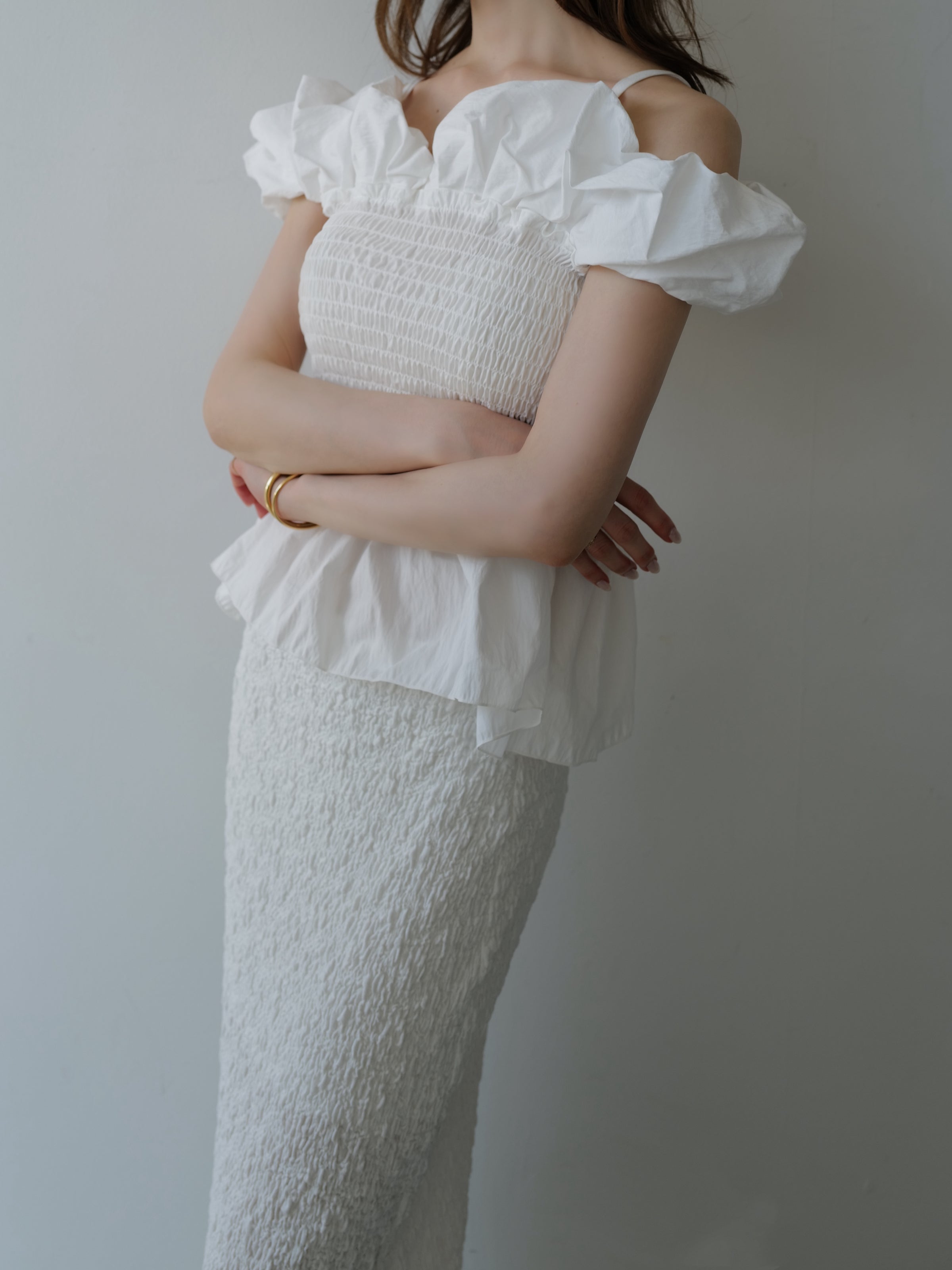 off shoulder peplum top