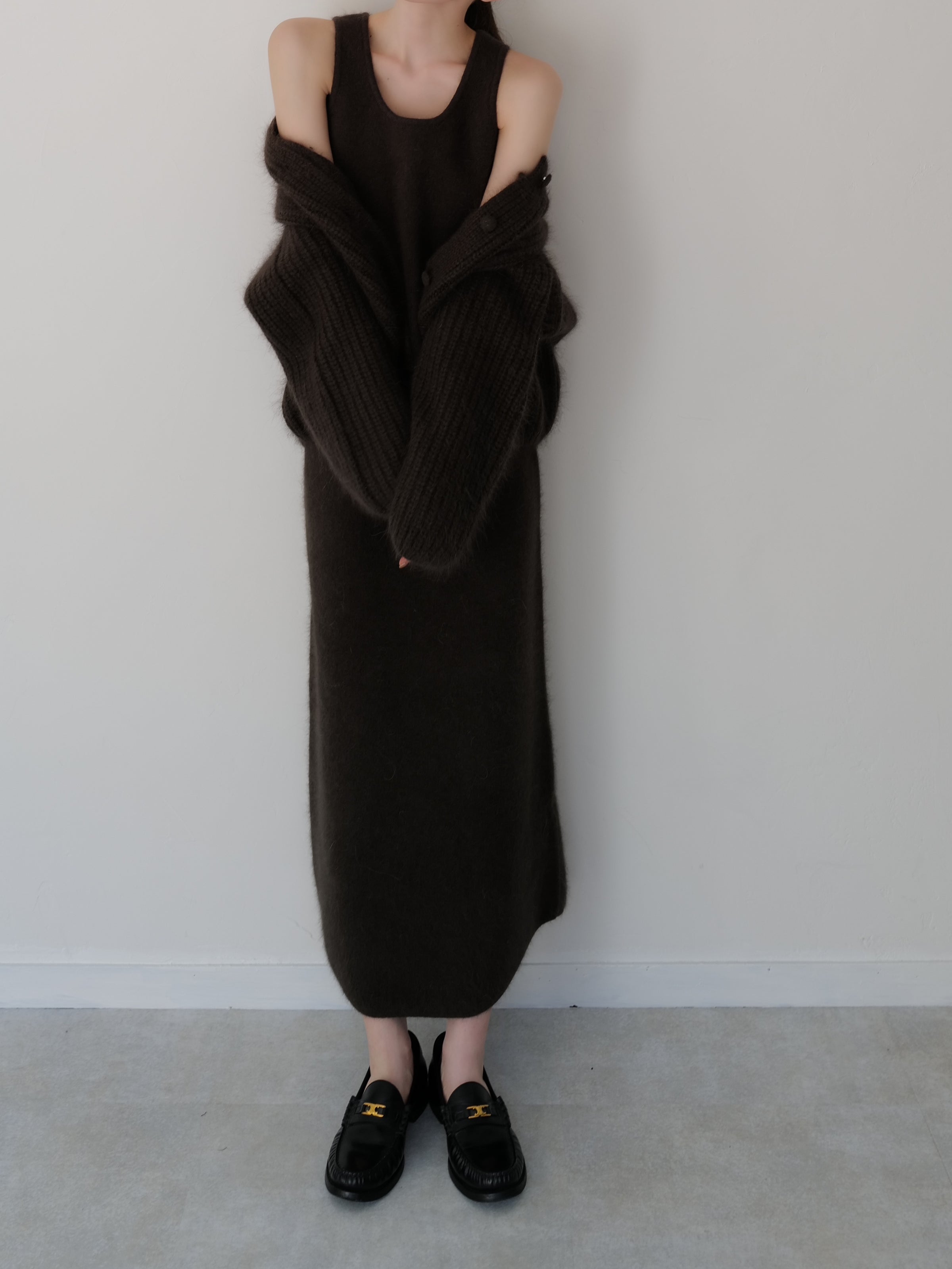 angora maxi knit dress