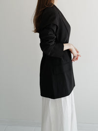 wool belted tailored jacket